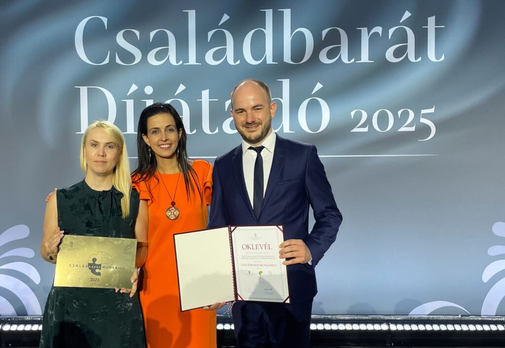 Ez már a hatodik! Idén is elnyertük a Családbarát Munkahely díjat